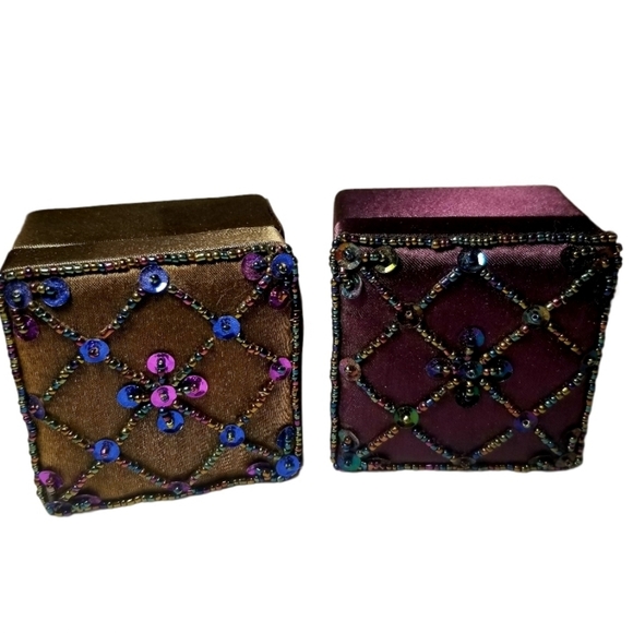 Vintage Satin Trinket Boxes